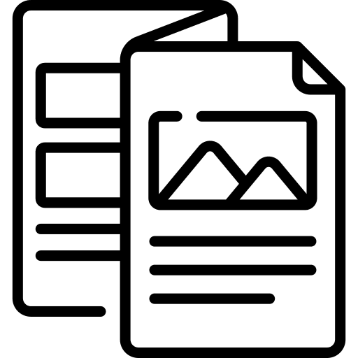 Brochure marketing business promotion icon