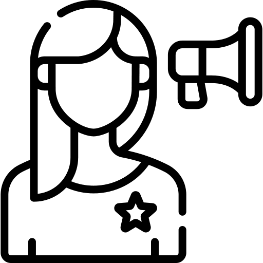 Influencer pr stickman marketing icon