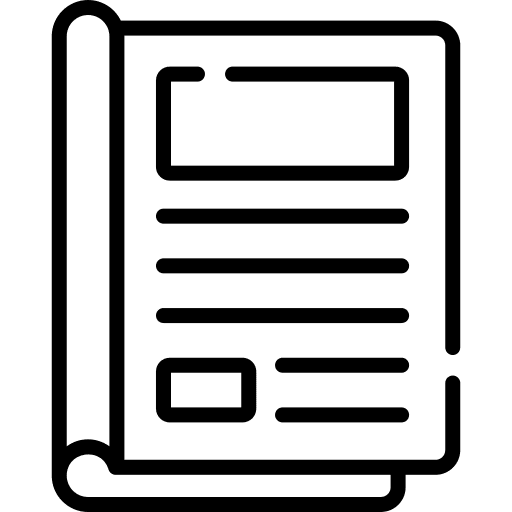 Magazine press newspaper news report icon