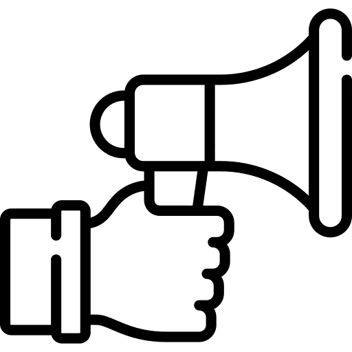 Ads marketing announcement bullhorn icon