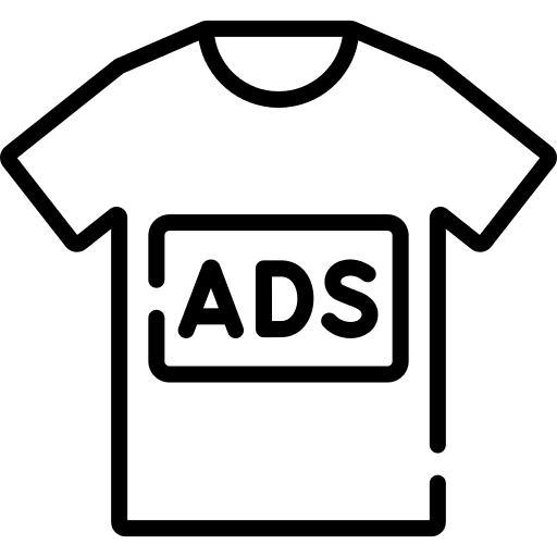 Ads shirt clothing male icon