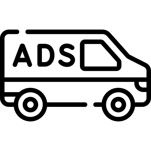 Advertisement marketing commerce and shopping car icon