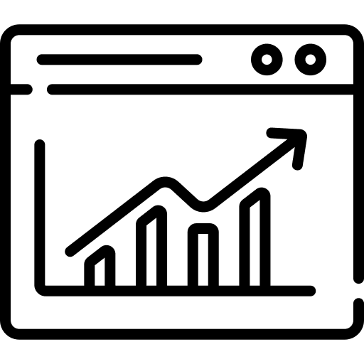 Trending trending chart marketing icon