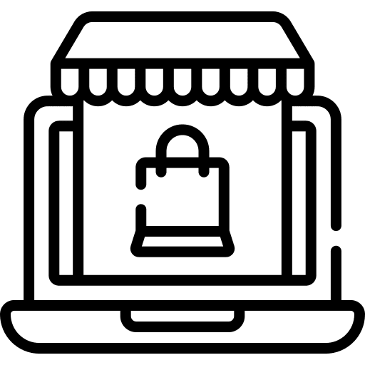 Ecommerce screen ecommerce online shop icon