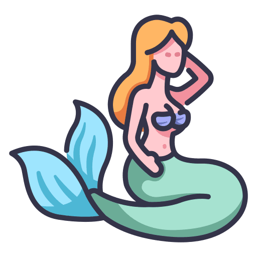 Mermaid fantasy people ocean icon