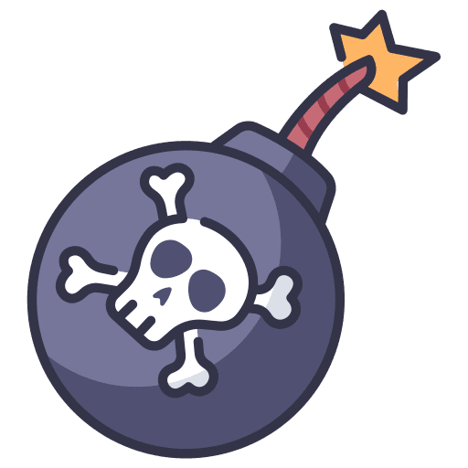 Bomb skull pirate fire icon