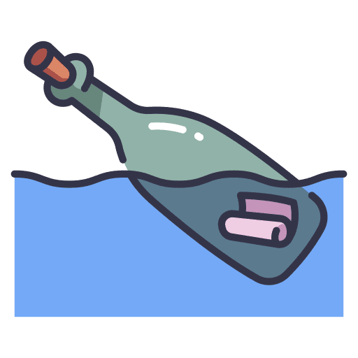 Bottle miscellaneous glass ocean icon