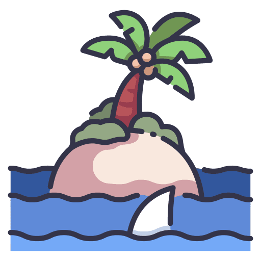Island ocean beautiful summer icon