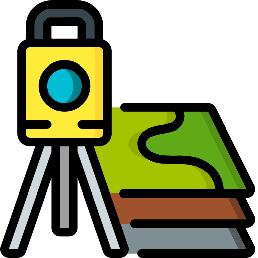 3d scanner work survey tripod icon