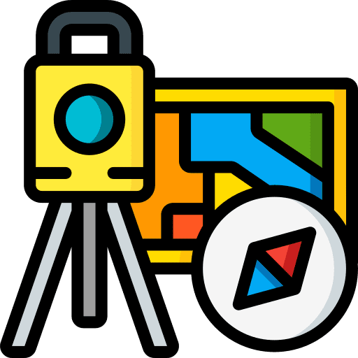 Mapping architecture and city measuring architecture icon