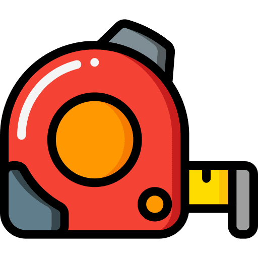Tape measure measuring tape measurement construction and tools icon