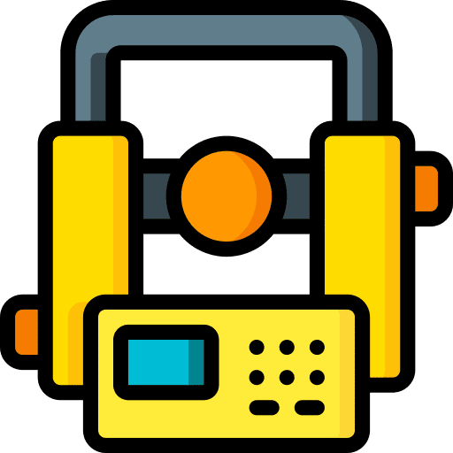 Equipment survey construction work icon