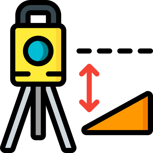 Equipment tool measuring measure icon