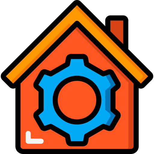Housing construction and tools home real estate icon