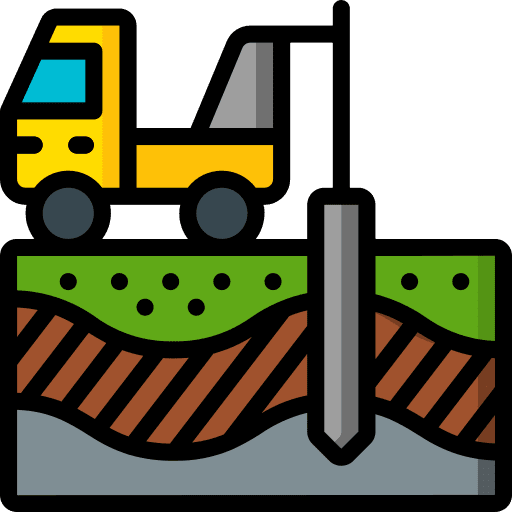 Lorry transportation survey layers icon