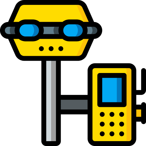 Measuring equipment meter construction and tools icon
