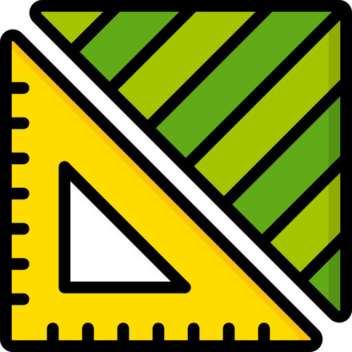 Measuring maps and location area measuring icon