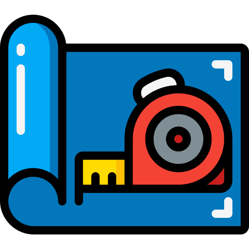 Plans tape measuring tape measurement icon