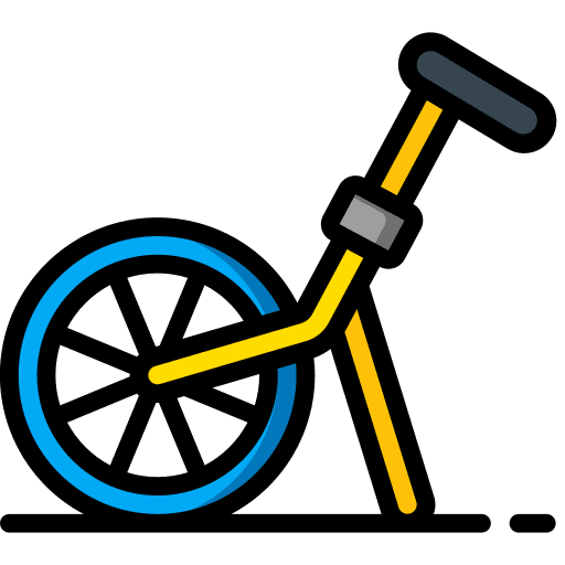 Wheel tool measuring construction icon