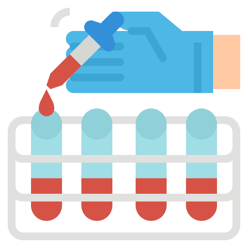 Blood test hospital lab analysis icon