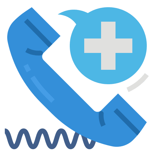 Calling healthcare and medical emergency calling icon