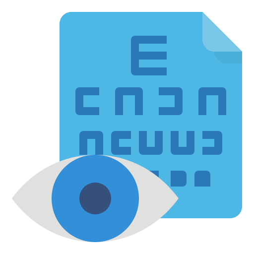 Eye exam read sight healthcare and medical icon