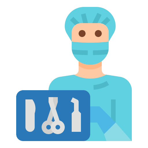 Surgeon professions and jobs avatar health care icon