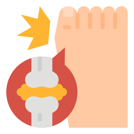 Toe body toe skeleton icon