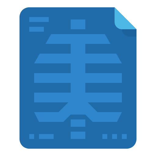 X rays healthcare and medical radiology checkup icon
