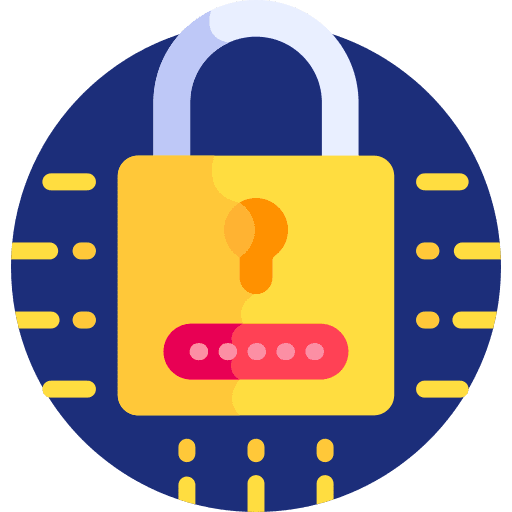 Cyber security network secure technology icon