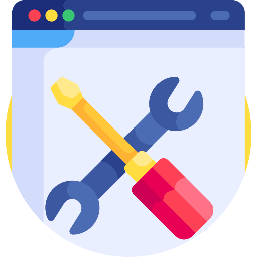 Technical support settings help tools icon