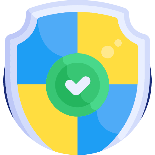 Protection security safe box shield icon