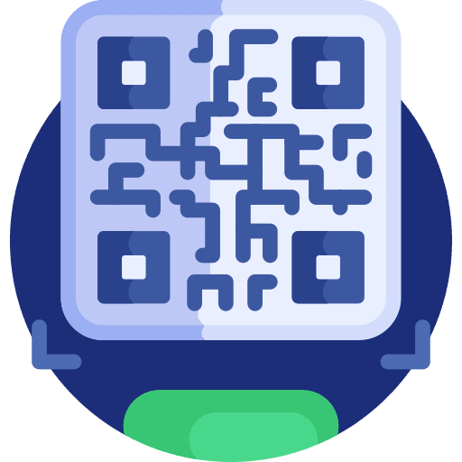 Qr code code security shapes and symbols icon