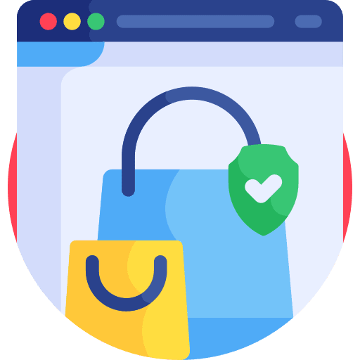 Safe security commerce and shopping safe icon