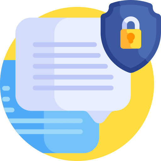 Messages security messages speech bubble icon