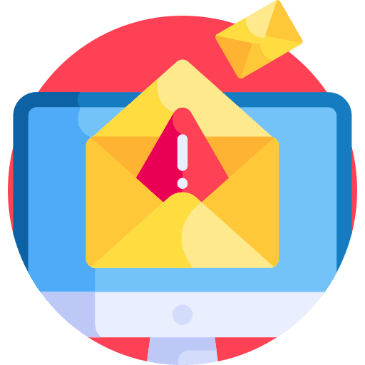 Spam notification virus security icon