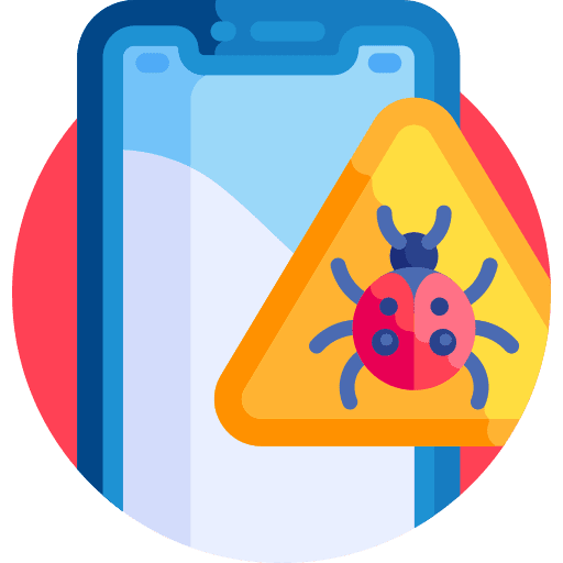 Virus mobile phone communications smartphone icon