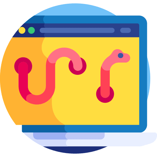 Worm malware protection antivirus icon