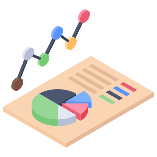 Growth chart graph report growth chart icon