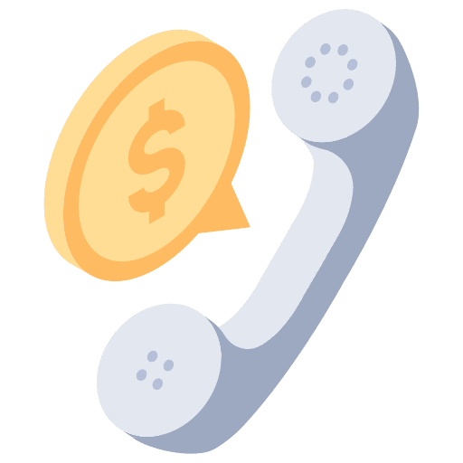 Financial advisor phone call center agent old phone icon