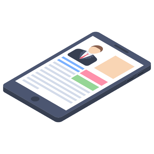 Online profile professions search data icon