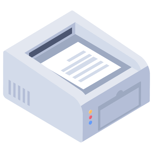 Printer electronics print paper icon