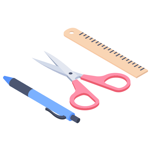 Stationery office material stationery ruler icon