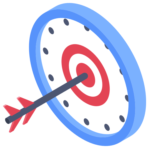 Target object objective arrow icon