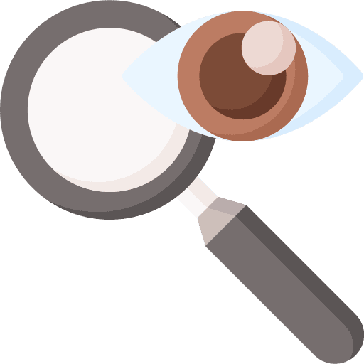 Check up optometrist eye healthcare and medical icon