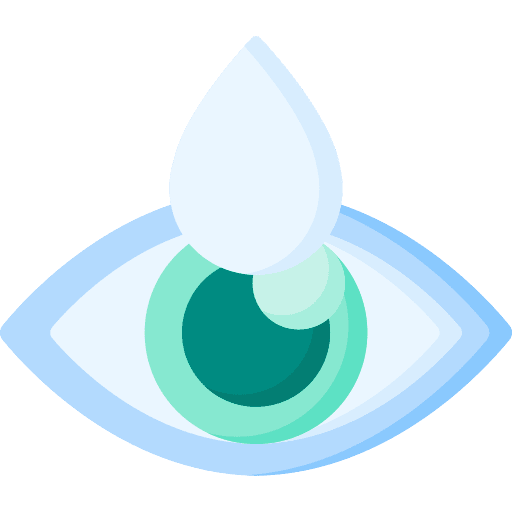 Dry eyes medical red eye vision icon