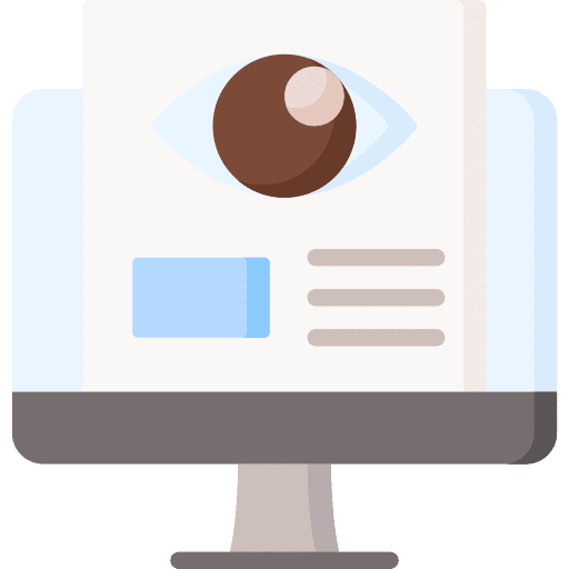 Eye test eye healthcare and medical test icon