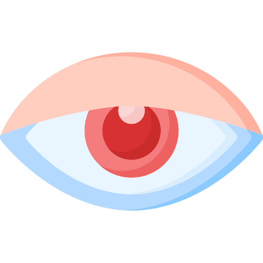 Irritation organ looking allergy icon