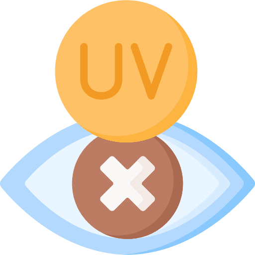 Photophobia eyes healthcare and medical uv icon