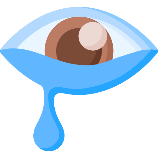 Watery eyes healthcare and medical eyes tear icon